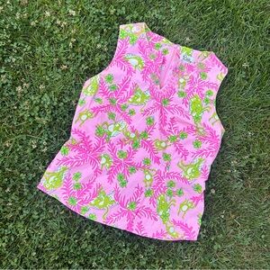 Lilly Pulitzer Green Monkey Print Tank